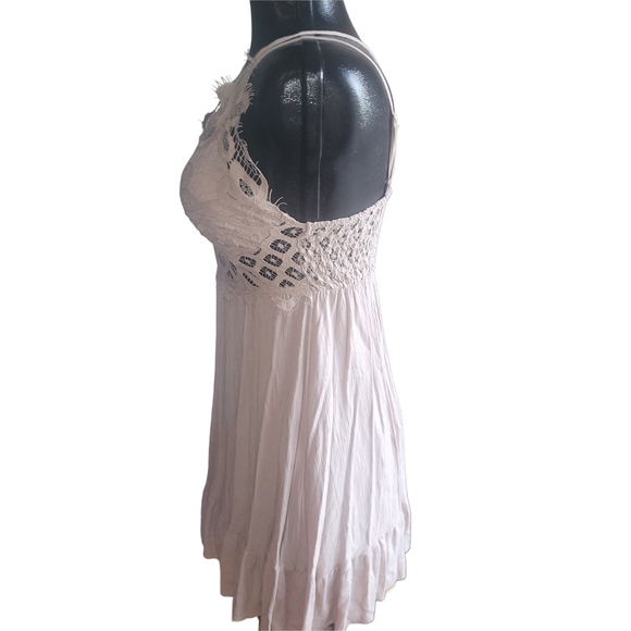 Justify Beige Lace Upper Spaghetti Strap Dress S - Picture 5 of 7